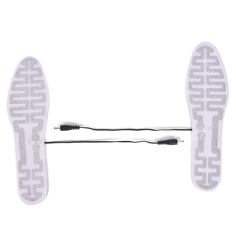 Одна пара USB стельки с подогревом для женщин и мужчин, зимние теплые стельки из углеродного волокна, нагревательный элемент для обуви, водонепроницаемая нагревательная пленка