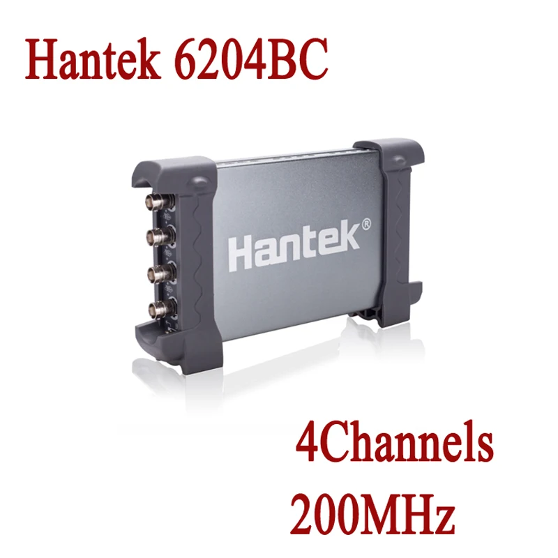 Ручной цифровой осциллограф портативный Hantek 6204BC 200 МГц 4 канала Osciloscopio Automotriz с