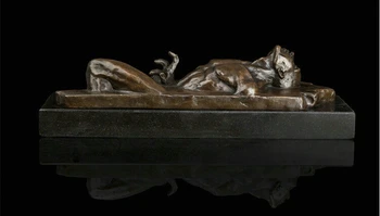 

Art Deco Sculpture Abstract Male Man Nude Figure Bronze Statue Signed