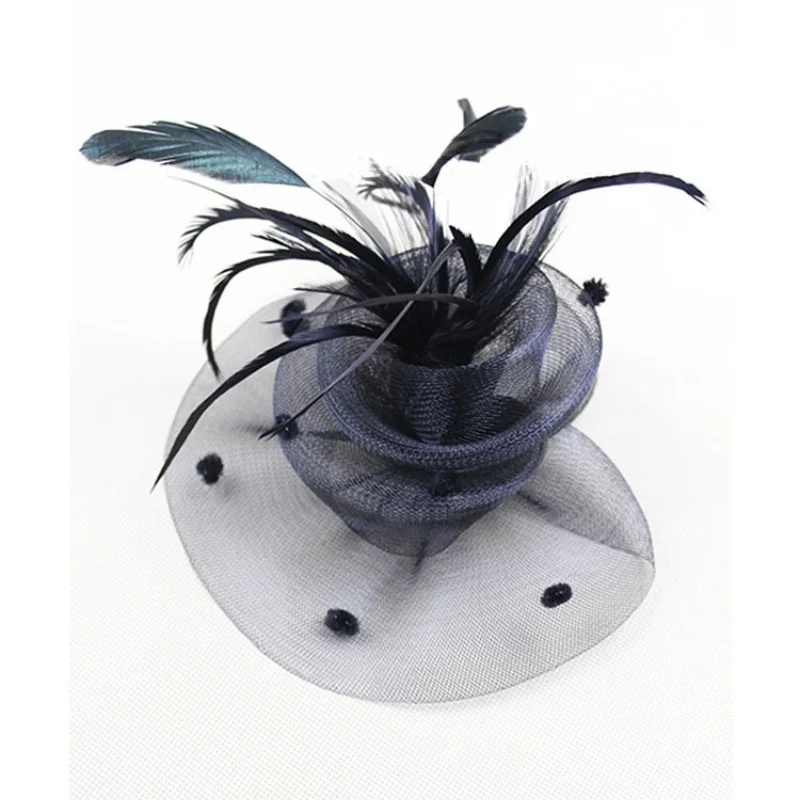 Buy Women Wedding Veil Feather Fascinator Headband Hat