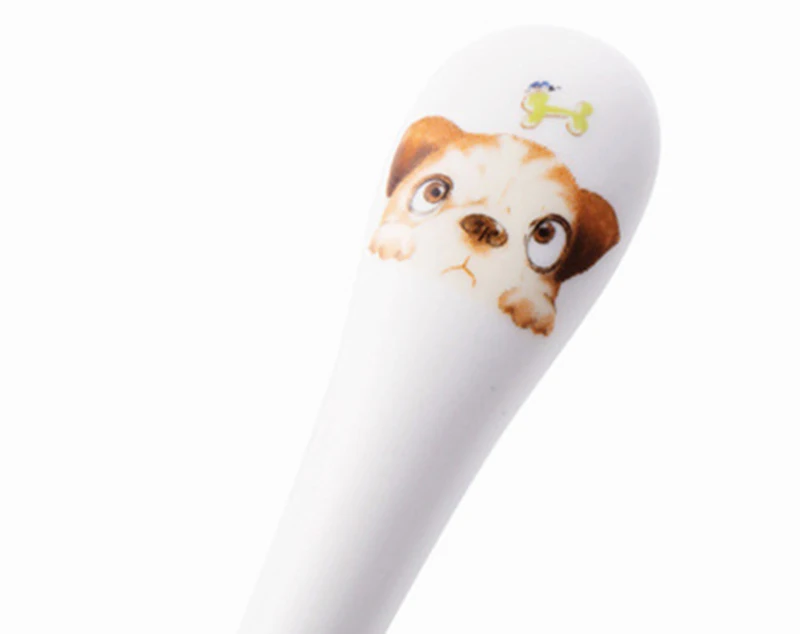 Baby Cartoon Cute Spoon Children Feeding Dinnerware Rabbit Infant Handle Training Utensils Bear Stainless Steel Spoons T0714 (2)