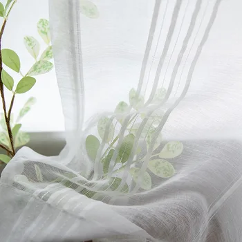 

Tiyana Modern Home Decor White Striped Window Voile For Living Room Bedroom Single Panel Sheer Curtain For Kitchen M052#4