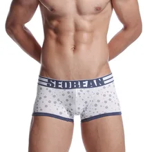 Man Cotton Underwear Men Boxers Trunks Low Waist Boxershorts Gay Penis Pouch cueca masculina ropa de hombre boxer de marca