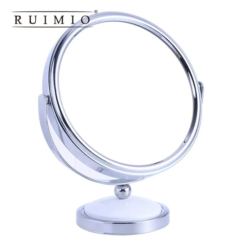 

Tabletop Vanity Mirror Double-Sided Magnifying Makeup Mirror with 360 Degree Rotation - Size L(White)