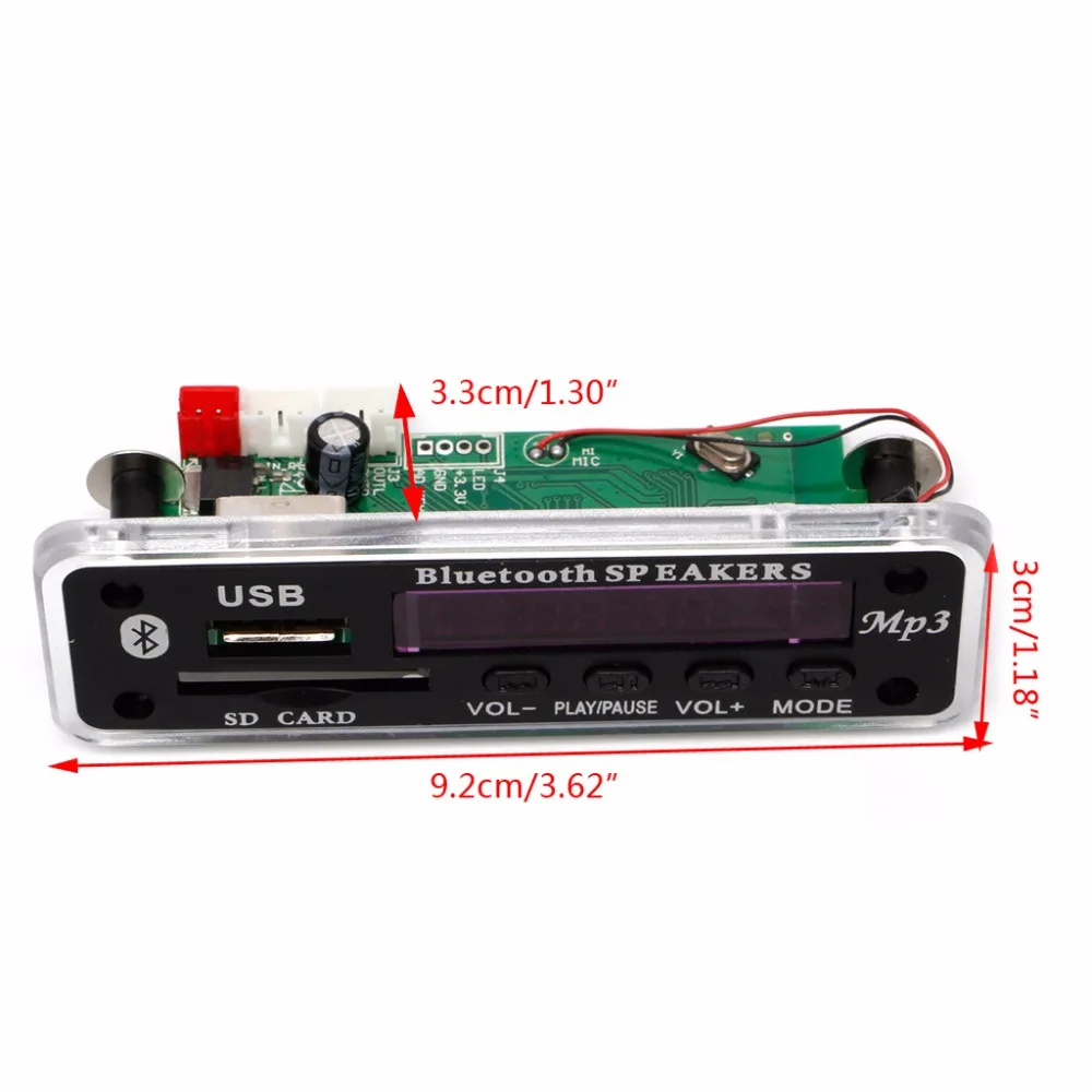 Автомобильный Bluetooth MP3 WMA декодер доска 12 в беспроводной аудио модуль USB TF Радио FM передатчик отключение питания память USB/карта переключения