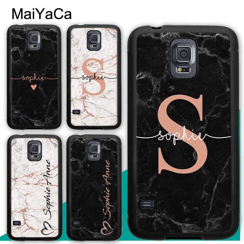 Персонализированный Чехол из розового золота и мрамора для Samsung A21S A20e A71 A51 A10 A40 A50