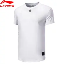 Li-Ning мужские баскетбольные серии BAD FIVE Джерси свободный крой хлопок подкладка спортивные футболки короткий рукав футболки AHSP101 CAMJ19