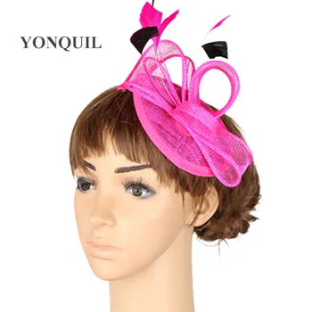 

Free ship 17 colors sinamay fascinators wedding accessories cocktail hats party hats bridal kentucky fascinators 6Pcs/lot XMF379