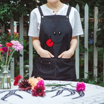 

Nordic style home kitchen waterproof and oil-proof apron fashion adult female tea restaurant catering shop overalls