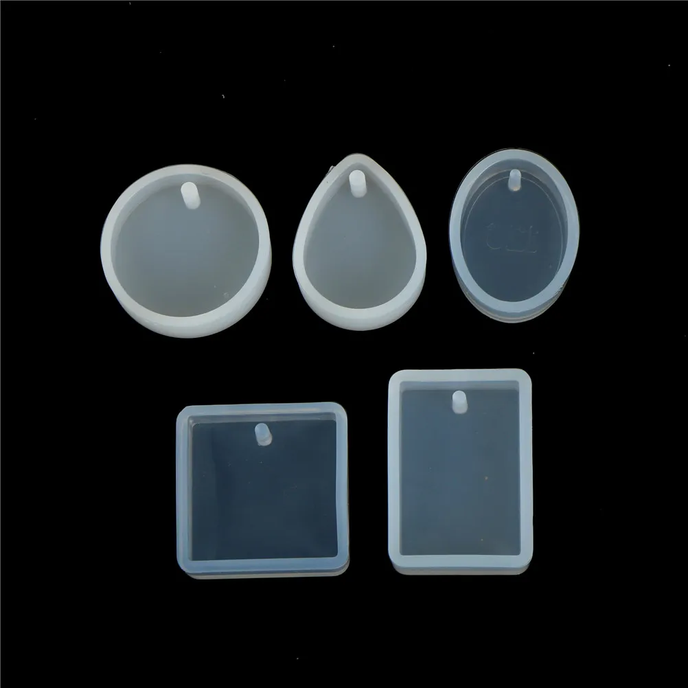 5pcs Jewelry Making Silicone Mold Necklace Pendant Resin Mould DIY Hand Craft Resin Molds For Jewelry