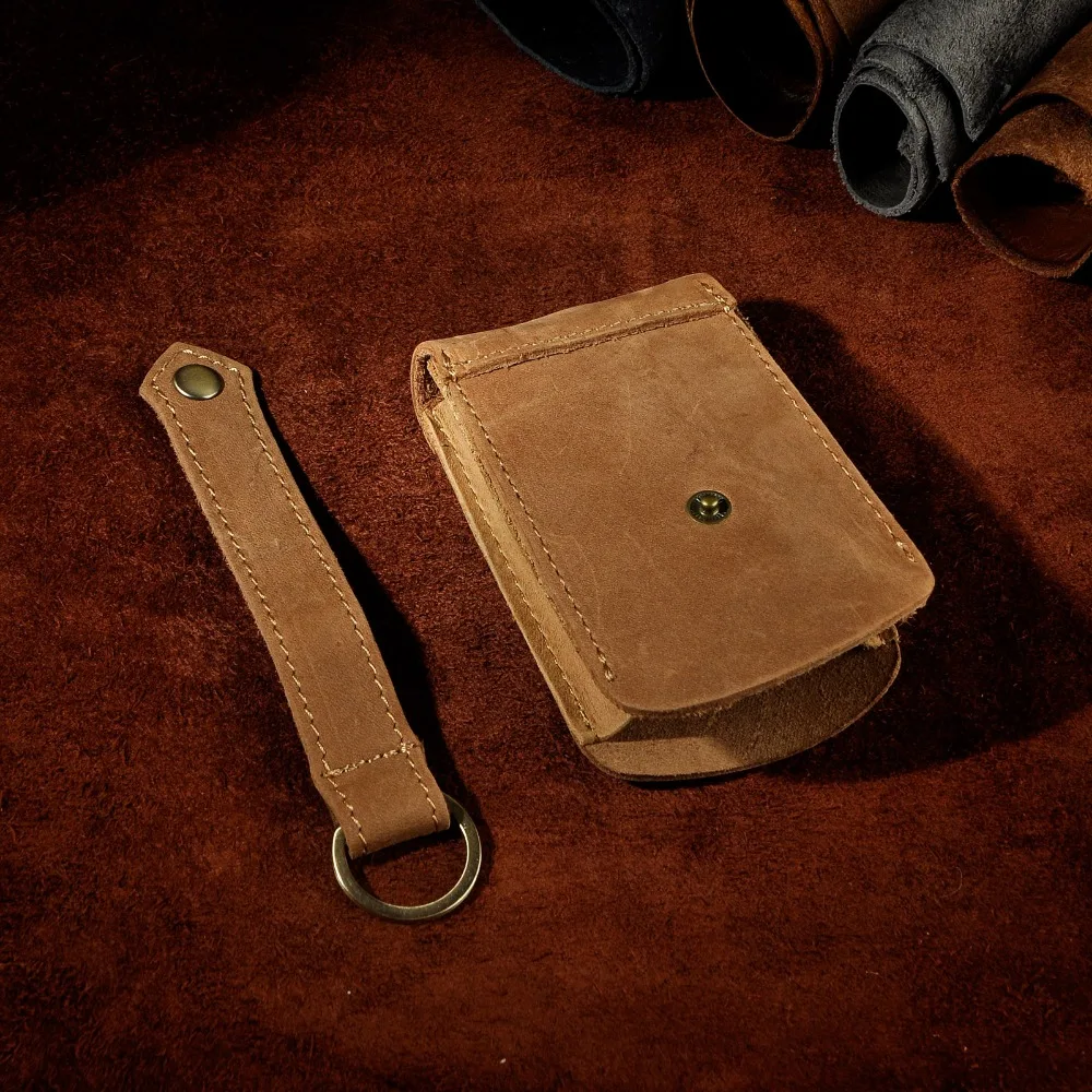 Key Case Holder Chain Designer Key Package Bag Original Genuine Leather Men Car Remote Y1008