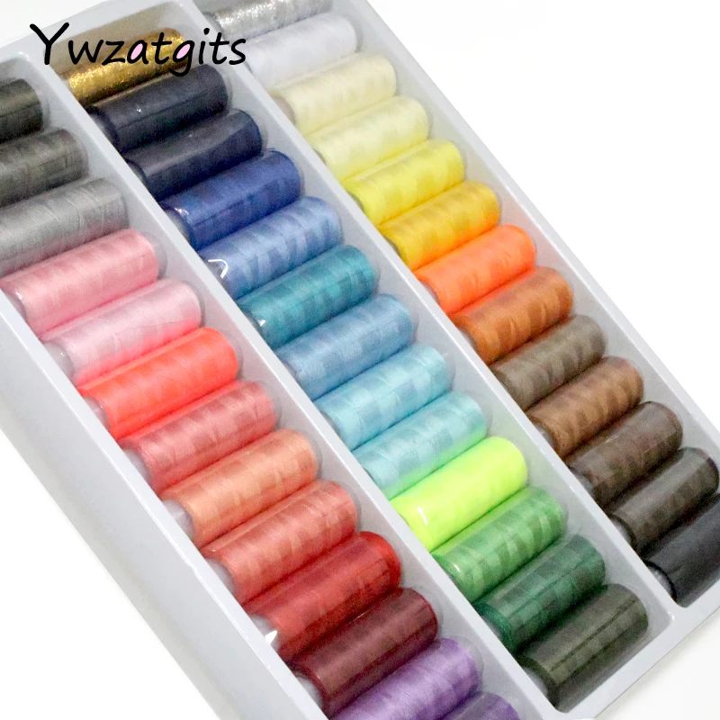 

ywzatgits 1set/lot,39pcs/set Reels Polyester Sewing Threads Yarn Hand Embroidery Sewing Thread Spools Craft FW0310