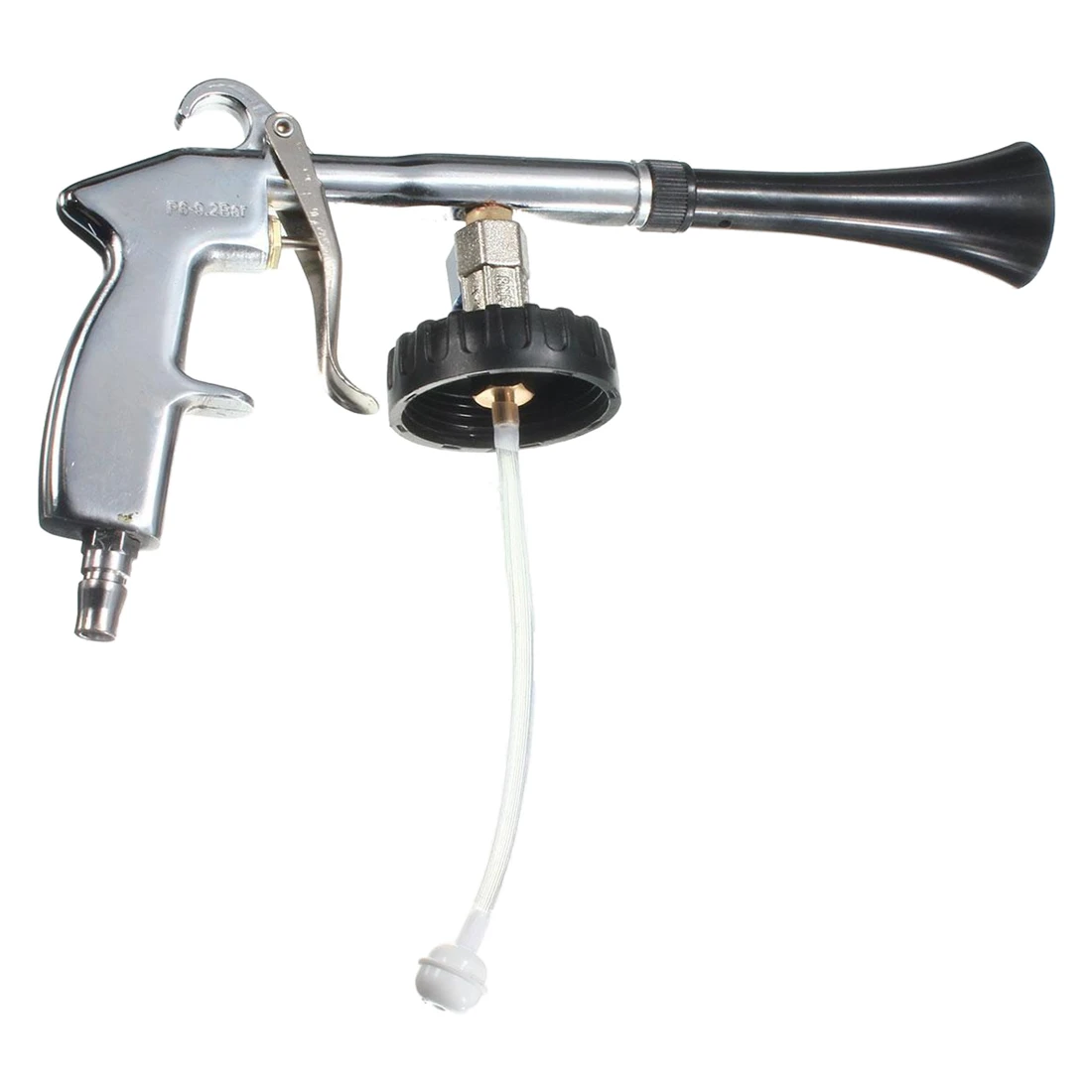 Comprar Pistola de limpieza de espuma Tornado portátil pistola de limpieza de polvo de aluminio pulverización de limpieza de lana de cuero de coche tapicería de salpicadero alfombrilla de suelo herramienta