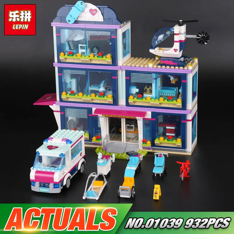 

Lepin 01039 Genuine 932Pcs Girl Series The Heartlake Hospital Set 41318 Building Blocks Bricks Funny Christmas Gift For Children