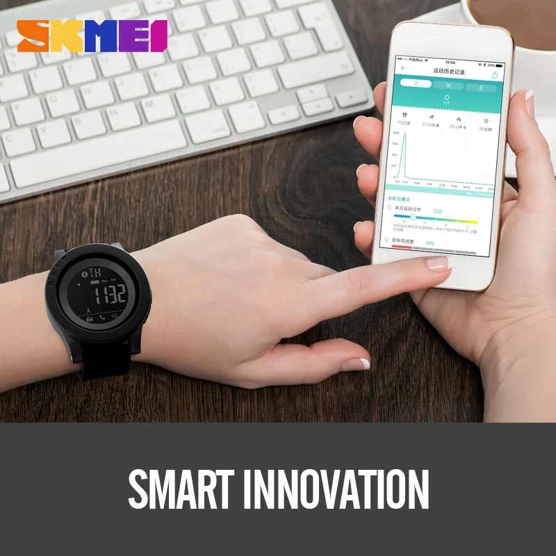 Смарт часы SKMEI мужские/женские с Bluetooth и шагомером водонепроницаемость 50 м|pedometer
