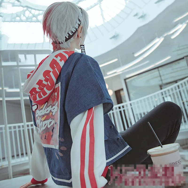 

Boku No Hero Academia Todoroki Shoto Sweatshirts Cosplay Costume My Hero Academia Coat Hoodies Full Set Wig Men Girls Boys Women