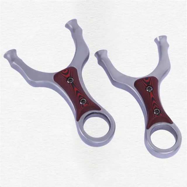 Stainless Titanium Steel Metal Slingshot Catapult Sling Shot Marble