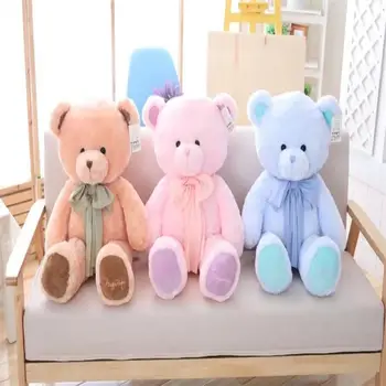 

Factory direct creative cartoon cute simple bow tie BearPlush doll toy birthday gift big hug bear doll