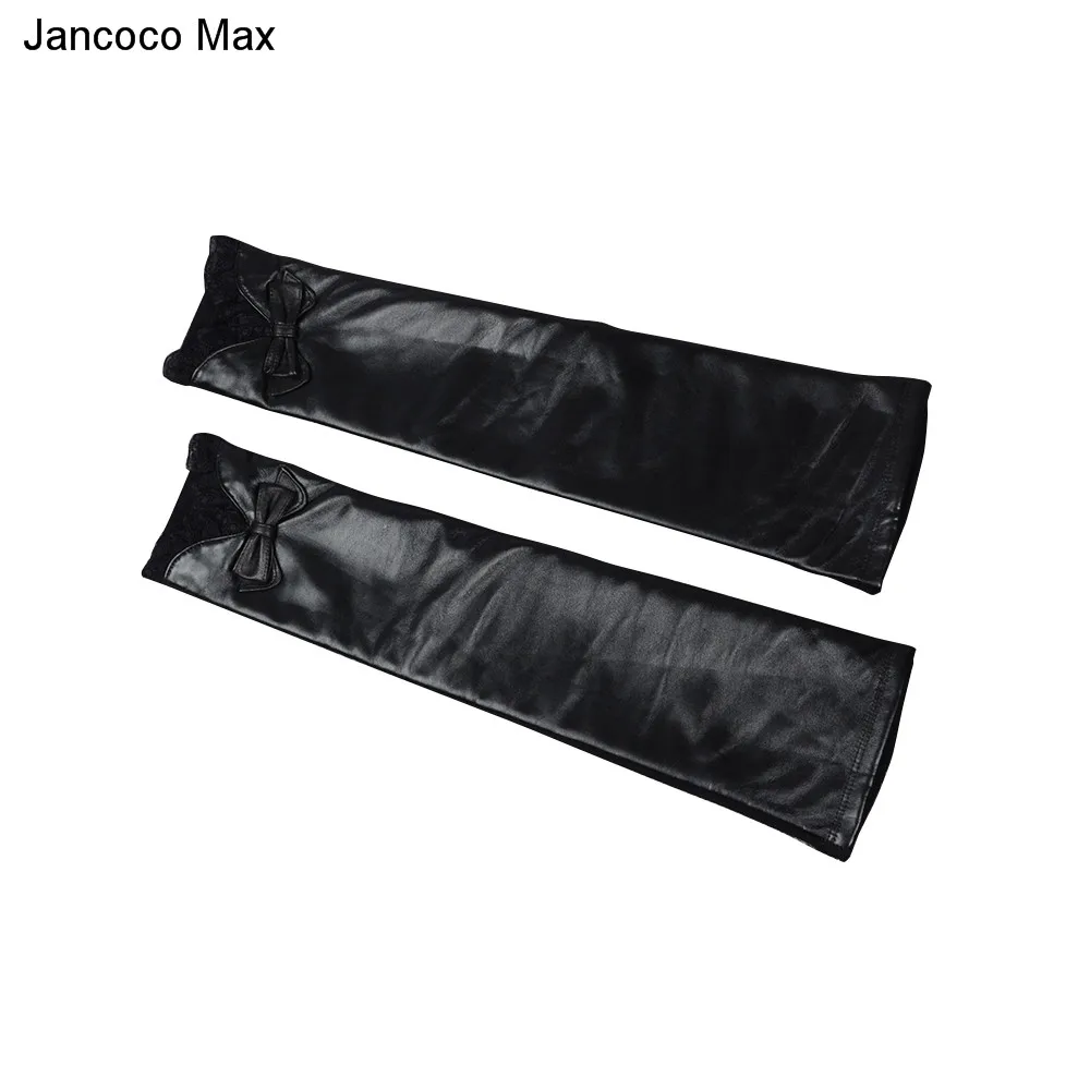 Jancoco Max 2019 натуральная кожа длинные перчатки Модные кружевные рукавицы без