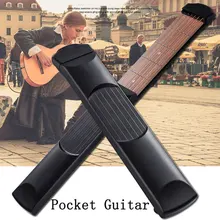 10 inch Black 6 Fret Portable Pocket Guitar Mahogany Chord Guitar Exercisers Mini Guitar For Children Gift left handed guitar the big britpop guitar chord songbook