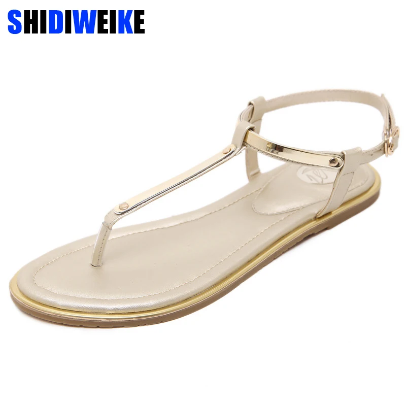 جديد 2019 النساء الصنادل مثير رقيقة حزام صندل مسطح للنساء الصيف الذهب الصنادل مع T-حزام sandalias موهير حجم 34-43 m764 جديد 2019 النساء الصنادل مثير رقيقة حزام صندل مسطح للنساء الصيف الذهب الصنادل مع T-حزام sandalias موهير حجم 34-43 m764