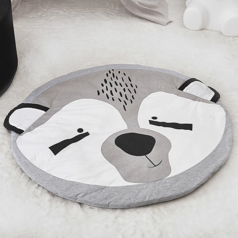 

Child Play Game Mats Round Carpet Rug Mat Cartoon Fox Crawling Blanket Floorpad Cushion Baby Room Decoration Alfombra Infantil