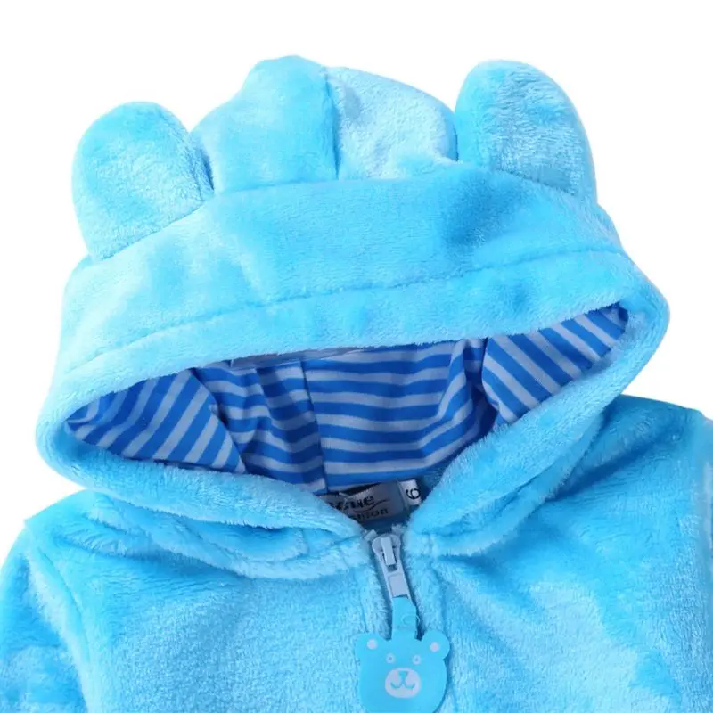 Младенческой Костюмы топы с длинными рукавами с капюшоном уши Симпатичная верхняя одежда Модная одежда для детей, Детская мода 6-24 м для