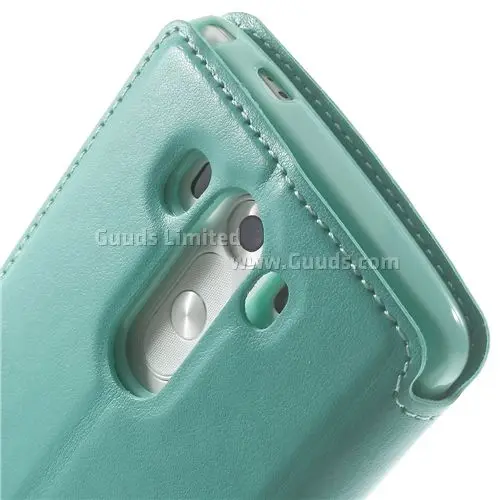 Roar Korea Noble Quick Circle Leather Flip Cover for LG G3 D850 D855 LS990 - Cyan