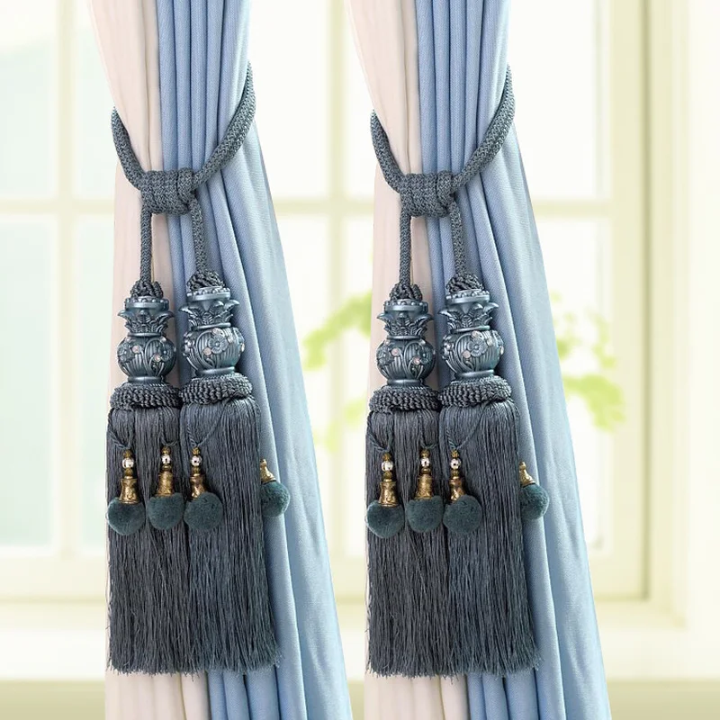 Curtain Rope European double ball curtain buckle strap hanging ball