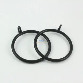 

10 Pieces 45mm Black Curtain Rings Curtain Sliding Hook Rings