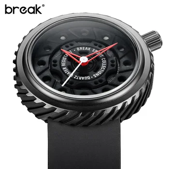

BREAK Top Luxury Men Racing Motorcyle Sport Watches Rubber Strap Casual Fashion Passion Waterproof Geek Creative Gift Wristwatch