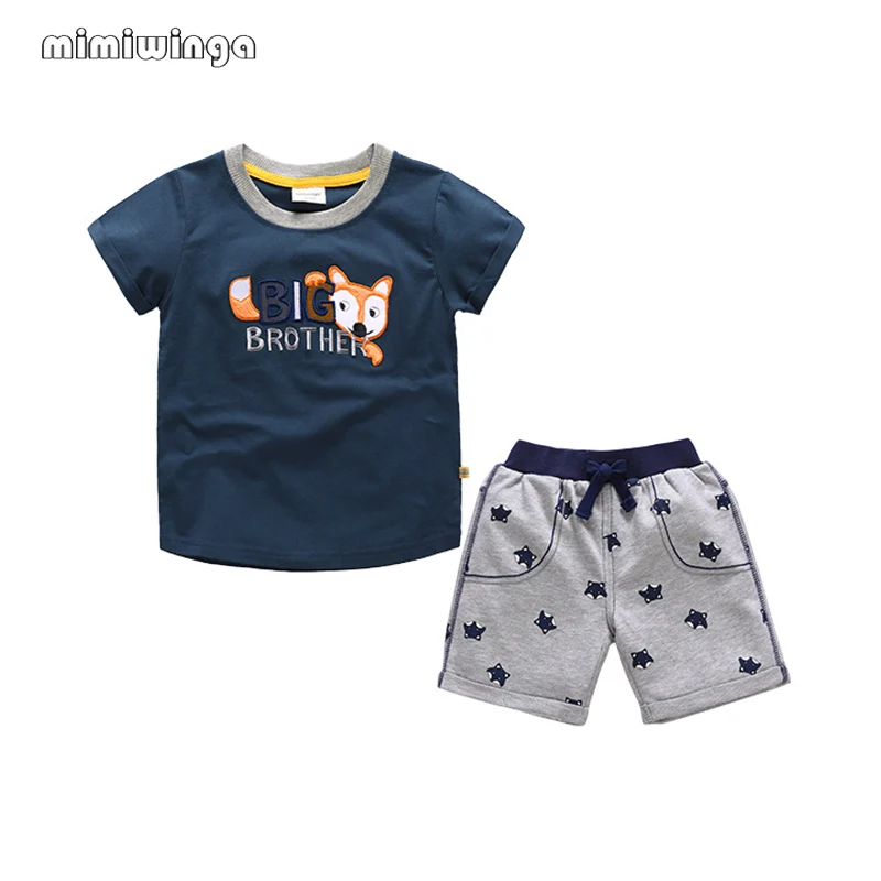 

Summer T Shirts Shorts Kids Clothes Set 2019 New Embroidery Cartoon Cotton Casual Boys Sport Suits Baby Boy Clothes