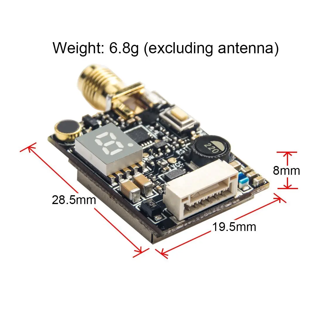 АКК X2 5,8 ГГц 40CH 0,01 mW/25 mW/200 mW/500 mW/800 МВт переключаемый fpv-передатчик совместим с Betaflight OSD FC