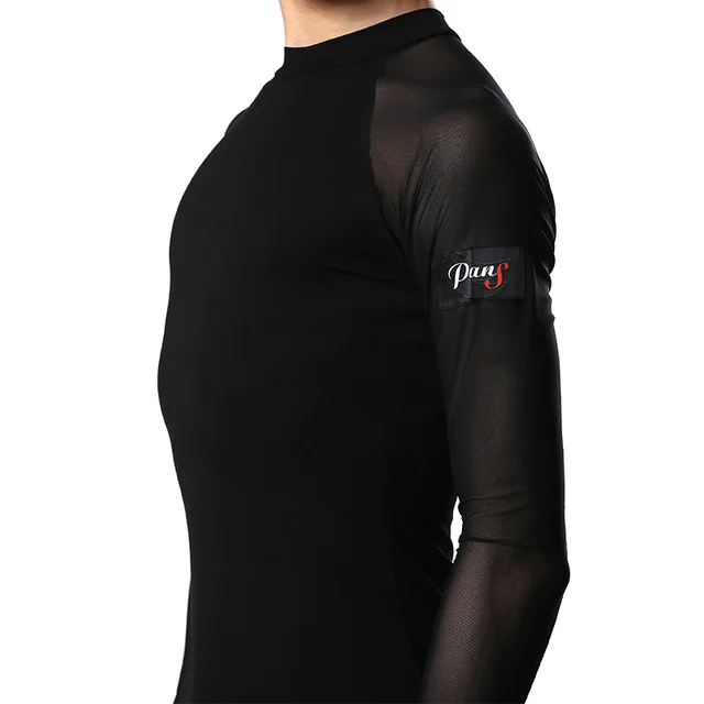 Preciosa Camisa negra de manga larga para bailar samba - Imagen 5