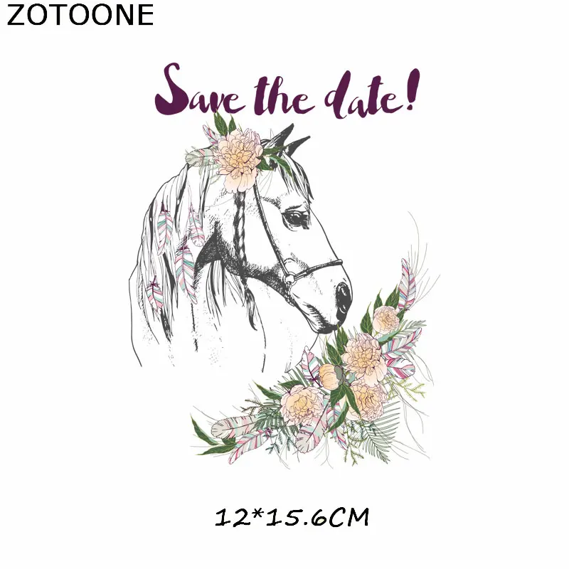 Термопатчи ZOTOONE с радужным единорогом для детских футболок платьев