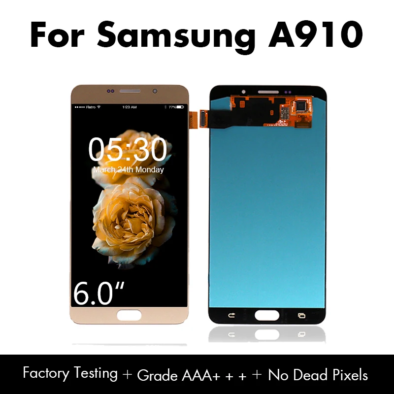 Супер AMOLED для samsung для Galaxy A9 A910 A9100 A910F lcd A9 PRO дисплей сенсорный экран дигитайзер сборка