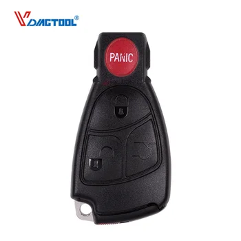 

VDIAGTOOL 5pcs 3+1 Buttons Remote Smart Key Case Shell Keyless Entry Cover Blank Blade Batery Holder for Mercedes Benz