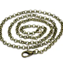 3.2 мм бронзовый тон Цепочка/Роло цепь Ожерелья для мужчин 18"
