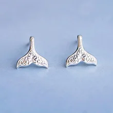 SMJEL Симпатичные гипоаллергенно Симпатичные Кит Хвост серьги Дельфин хвост русалки серьги гвоздики для женщин Свадебные украшения Syed128