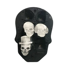 3D лед решетки череп льда плесень хоккейная форма для льда силиконовая форма льда Cube крем шарики форма для льда замороженные запасы