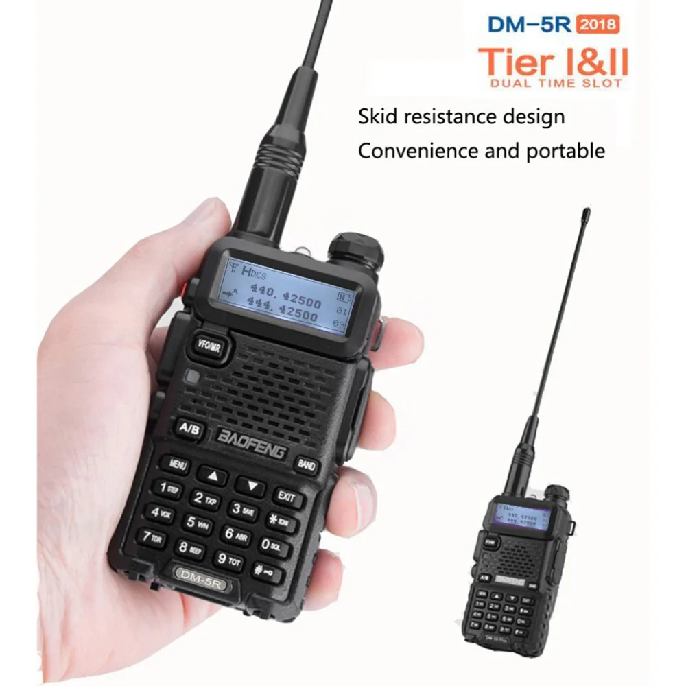 

Baofeng DM-5R Portable Digital Walkie Talkie Ham VHF UHF DMR Radio Station Double Dual Band Transceiver Boafeng Amador Woki Toki