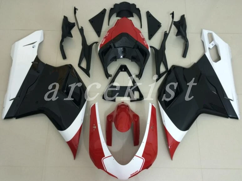 

3Gifts New ABS Motorcycle bike Fairings Kit Fit for DUCATI 848 1098 1198 1098R Fairing Bodywork Set custom red white black FR