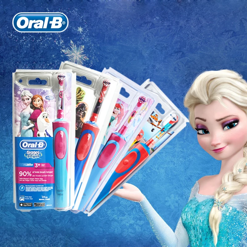 Oral B Children Electric Toothbrush D12513K 7600 Rotation/Min 2 Min Timer Inductive Charging Battery Ultra Soft Bristles