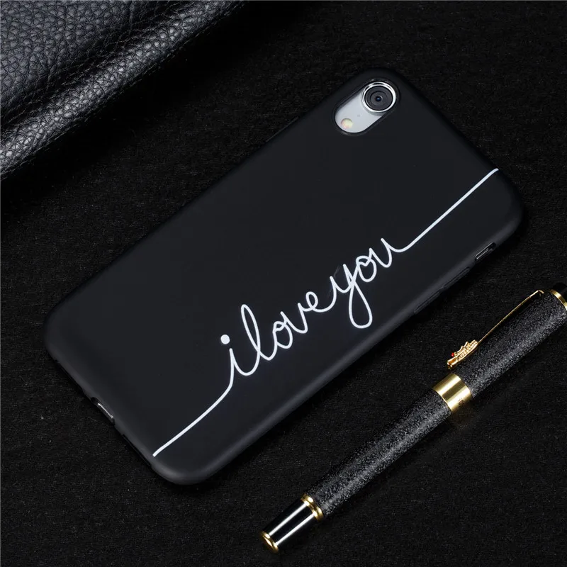 For Iphone 5 5S SE 6 6S Plus 7 8 X XS Max XR Phone Case Fashion Matte Simple Stick Figure Soft TPU Back Covers Coque |