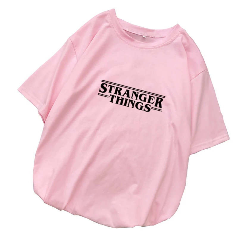 Summer Fashion Stranger Things Letter Print T Shirt Women Harajuku Casual Short Sleeve Streetwear Tshirt Tops Tee Camiseta Mujer (2)