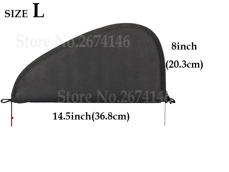 2 размера, портативный черный револьвер, страйкбол, пистолет, сумка для переноски, чехол для хранения, для пистолета Glock 17 18 19 22 23 M1911 P229 - Цвет: size L