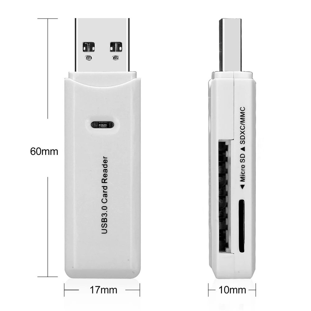 USB 3,0 Multi устройство чтения карт памяти 2 в 1 адаптер для карт памяти мини-считыватель карт для SD SDHC SDXC устройство чтения карт памяти