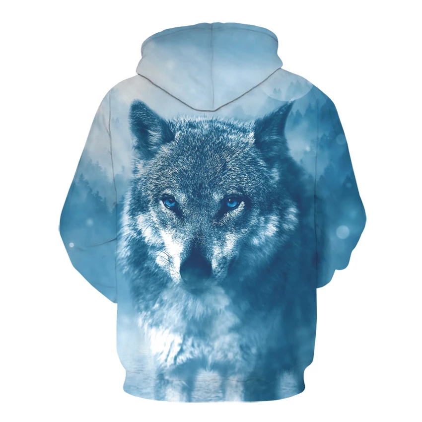 Fashion Men Wolf Animal 3D Printed Hooded Hoodies Men / Women's Shinning Wolf Design Sweatshirts 3D Harajuku Hoody