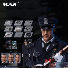 Collectible Full Set Action Figure 1/6 Police Uniform Clown Batman Heath Ledger Joker Model with 3 Head Sculpts for Fans Gift