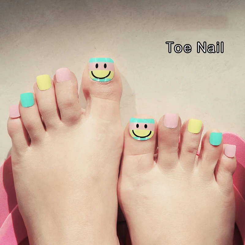 Накладные ногти для ногтей Green Smile Foot накладные с полным покрытием УФ гель